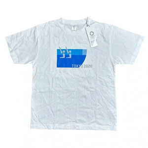NWT RARE Tokyo Olympics 2020 Artistic Swimming White T  Shirt Mens Medium